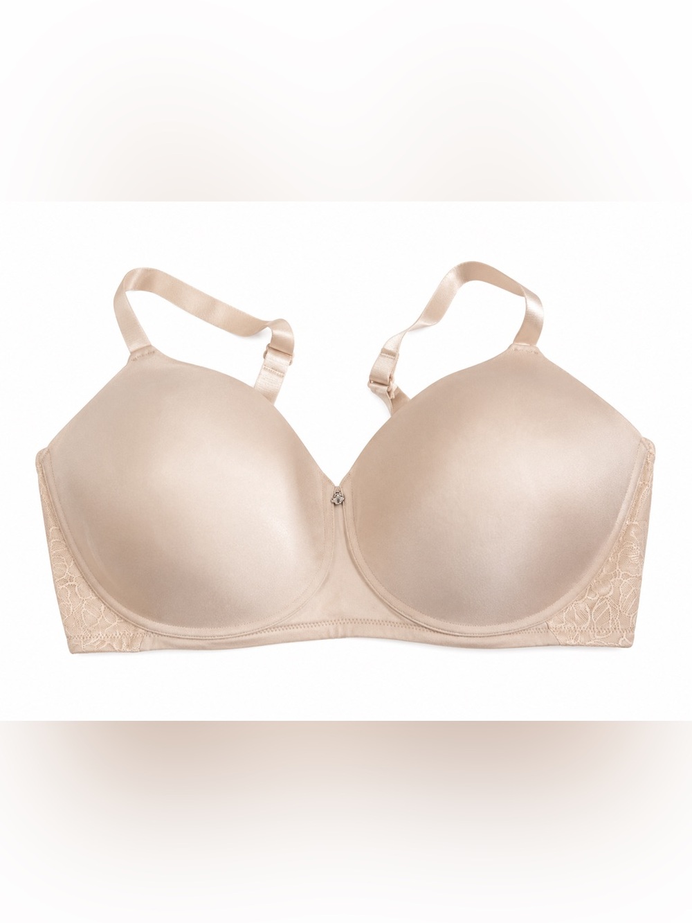 Breezies Smooth Lace-Trim wire free T-Shirt Bra in Light Nude size 40DD